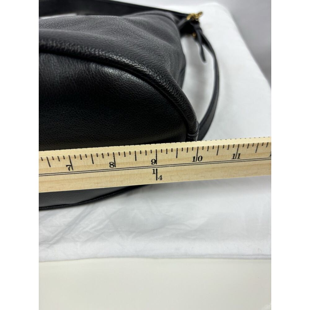 Fossil Black Leather Tote Bag Shoulder Purse Crossbody - Picture 6 of 16